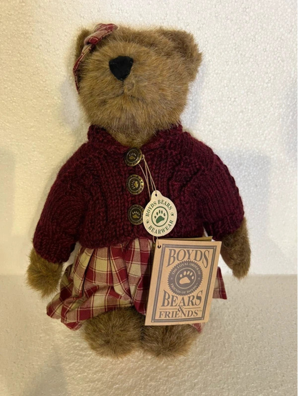1997 Boyds Bears “Velma Q. Berriweather COA & Original Tags